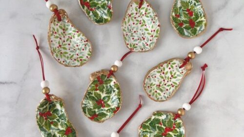 Oyster Shell Christmas Ornament Class